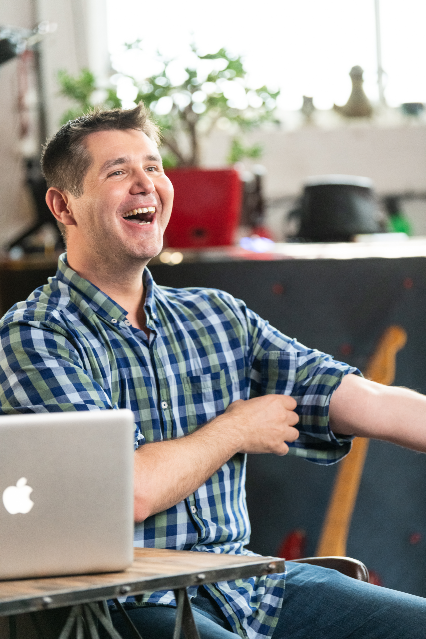 Stephen laughing